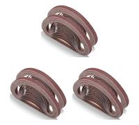 Booso Paquete de 72 correas de lijado de óxido de aluminio de 1/2 x 18 pulgadas, surtido de bandas de lijadora de aire, herramienta de lijadora de correa para carpintería