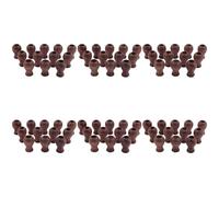 Booso Paquete de 72 pomos de cuerda de madera para colgar en persianas o persianas, color marrón