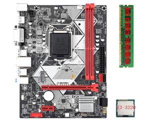 Booso Partes de la placa base Desktop B75-H I3-3220 CPU + 1X8G DDR3 1600 MHz RAM LGA 1155 USB 3.0 SATA 3.0