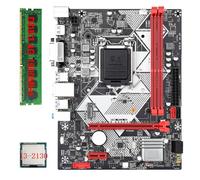 Booso Placa base del ordenador B75-H Placa base Desktop + CPU I3-2130 + 1X4G DDR3 1600MHz RAM LGA 1155 USB 3.0 SATA 3.0 Placa base del ordenador