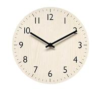 Booso Reloj de Pared Relojes de Grano de Madera Claros Reloj de DiseñO Simple Relojes de Pared Que No Hacen Tictac Decorativos para DecoracióN de BañO, Cocina, Etc.