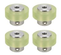 Booso Rueda de medición industrial de poliuretano de aluminio de 100 mm, 4 unidades