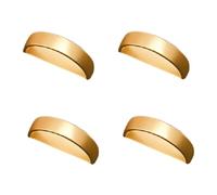 Booso Servilletero de moda con hebilla en forma de D, servilletero moderno y simple, color dorado mate