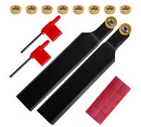 Booso Soporte de hoja de torno SRAPR1616H10 y SRAPL1616H10 + 10 piezas RPMT10T3 insertos de carburo para herramienta de corte