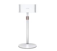 Booso Soporte portátil para tablet de pie, ajustable, altura ajustable, soporte para tableta, soporte de escritorio, color blanco