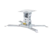 Booso Soporte universal para proyector de pared y techo LCD/DLP, soporte de montaje de proyección de video giratorio e inclinable