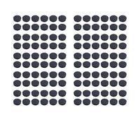 Booso Tapones redondos de extremo ciego, 50 mm de diámetro, color negro, 120 unidades