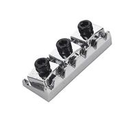 Booso - Tuerca de bloqueo de cuerda de guitarra eléctrica para puente de trébol (42,2 mm), color plateado