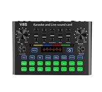 Booso V8S - Juego de tarjetas de audio para teléfono con micrófono Bluetooth para transmisión por ordenador, micrófono universal