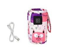 Booso Viaje Cochecito Bolsa Aislador Portátil Lactancia Calentador Biberón para Exterior Invierno - Rosa