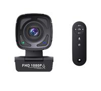 Booso Webcam 1080P Cámara de transmisión de seguimiento automático, mini cámaras de enseñanza con cámara de control remoto