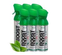 Boost Oxygen - Botella de Oxígeno Portátil - Lata de Oxigeno 95% Puro y Natural - Concentración, Recuperación, Energía, Estado de Ánimo, Mediano - 30L, 6x5L (6x Envases - 600 Inhalaciones) - Natural