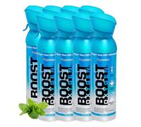 Boost Oxygen - Botella de Oxígeno Portátil - Lata de Oxigeno 95% Puro y Natural - Concentración, Recuperación, Energía, Estado de Ánimo, Mediano - 40L, 8x5L (8x Envases - 800 Inhalaciones) - Menta