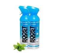 Boost Oxygen - Botella de Oxígeno Portátil - Lata de Oxigeno 95% Puro y Natural - Concentración, Recuperación, Energía, Estado de Ánimo, Grande - 18L, 2x9L (2x Envases - 300 Inhalaciones) - Menta