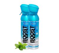 Boost Oxygen - Botella de Oxígeno Portátil - Lata de Oxigeno 95% Puro y Natural - Concentración, Recuperación, Energía, Estado de Ánimo, Mediano - 10L, 2x5L (2x Envases - 200 Inhalaciones) - Menta