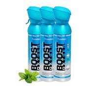 Boost Oxygen - Botella de Oxígeno Portátil - Lata de Oxigeno 95% Puro y Natural - Concentración, Recuperación, Energía, Estado de Ánimo, Mediano - 15L, 3x5L (3x Envases - 300 Inhalaciones) - Menta