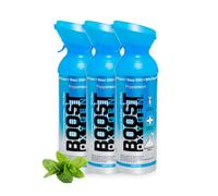 Boost Oxygen - Botella de Oxígeno Portátil - Lata de Oxigeno 95% Puro y Natural - Concentración, Recuperación, Energía, Estado de Ánimo, Grande - 27L, 3x9L (3x Envases - 450 Inhalaciones) - Menta