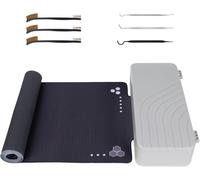 BOOSTEADY Alfombra de limpieza para armas, 36 x 12 pulgadas, gran alfombra de limpieza antideslizante, almohadilla de limpieza para rifle con cepillo de limpieza y caja de almacenamiento