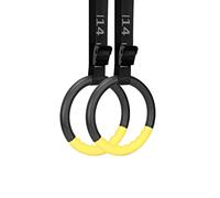 BOOSTEADY Anillos de Gimnasia con Longitud de Banda Ajustable TRX Entrenamiento en Casa o Ejercicios al Aire Libre para Niños o Adultos, Color Amarillo