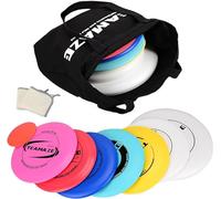 BOOSTEADY Disc Golf Set, Frisbee Disc con Bolsa de Almacenamiento, Contiene 7 Discos (5 Pro, 2 de práctica) y 1 Mini Marcador y 2 Toallas para Principiantes y Profesional al Aire Libre y Patio Tras