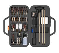 BOOSTEADY Kit de Limpieza Armas Universal, Accesorios Caza Kit Limpieza Fusil para Pistola Rifle Carabina con Varillas de Latón & Jag de Plástico para .22 .357/9MM .30 .40 .45 .243 .270 12GA 20GA