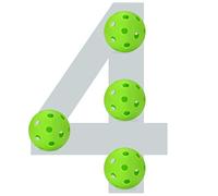 BOOSTEADY Pickleball con un Group 4 Bolas Padel Verde Brilliante y Alto Visible Utilizado para Pctividades al Aire Libre