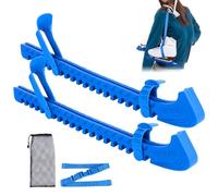BOOSTEADY Protector de Patines de Hielo, Protector de Cuchilla Ajustable Protector de Cuchilla para Patines de Hockey sobre Hielo, Protectoras para Patines de Hielo, 1 Par, Azul