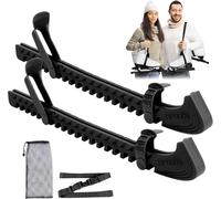 Boosteady Protectores universales para patines de hielo, protectores de hoja de estabilidad mejorada con hebillas ajustables, protector antideslizante para patinaje sobre hielo, patines artísticos