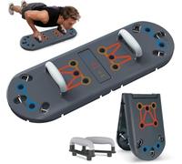 BOOSTEADY Tabla de Flexiones Multifuncion 8 en 1: Aparatos de Gimnasia para Casa Tabla Flexiones Plegable con Guía de Colores para Hombre y Mujer, Push Up Board para Fitness y Ejercicio en Casa Viajes
