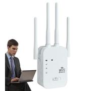 Booster de Internet, repetidor inalámbrico | Repetidor WiFi de 1200Mbps - Enrutador de Red de 4 Puertos con Puerto Gigabit Ethernet, Banda Doble 5GHz/2.4GHz para el hogar