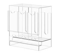 Booster Pack Case - Dispensador acrílico transparente de 3 ranuras para tarjetas de intercambio, organizador de ahorro de espacio para dormitorio, negocios, juegos, intercambio, hogar, lugar de