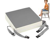 Booster Seat Cushion - 12.99x12.99x3.15in PU Sponge Pad, Double Safety Harness, Comfortable Soft Support, Portable Chair Booster | Non-Slip Kids Dining Seat Cushion For Table Feeding Travel Ho