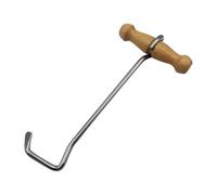 Boot Hooks - Cowboy Boot Puller with Wooden Handle, Non-Slip Comfortable Grip Tool, Sturdy Metal Construction for Easy Removal and Wearing for Men Women Family Friends, Silver and Wood Design