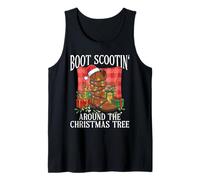 Boot Scootin' Funny Cowgirl Christmas Country Western Camiseta sin Mangas