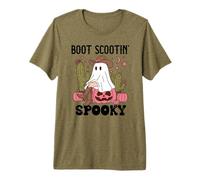 Boot Scootin Spooky Ghost Pink Cowgirl Halloween Costume Camiseta Premium