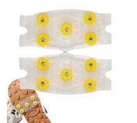 Boot Traction Grips - Winter Ice Snow Spikes For Boots | Anti-Slip Crampons with 5 Steel Studs | TPE Pair Traction Spikes For Shoes and Boots, Secure Grip For Walking, Hiking, and Outdoor Winter