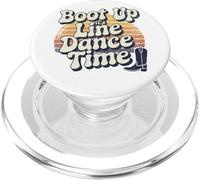 Boot Up It’s Line Dance Time Baile Country Design PopSockets PopGrip para MagSafe