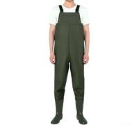 Bootfoot - Vadeadores de pecho impermeables de nailon y PVC para hombres y mujeres, caza, agricultura, actividades al aire libre con costuras reforzadas y bolsa de transporte (42 yardasM9W11)