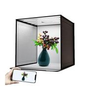 Booth Photo Booth Booth Box - Fondo LED regulable portátil | 44 x 44 cm Polisteing Photo Studio para fotografía, caja de luz fotográfica compacta para productos, accesorios para fotogs