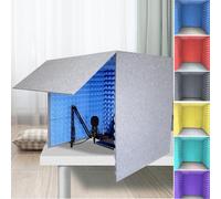 Booth Vocal resisto portilístico para la grabación de escritorio, panel acústico plegable con altado de poliéster portuación de reducción de ruido para Home Studio Office y uso de la sala de radiodifu
