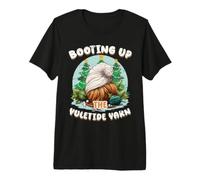 Booting Up The Yuletide Yarn Christmas IT Technician Camiseta Premium