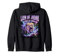 Bootleg de Ropa Urbana Cristiana Retro de los 90 de Lion of Judah Sudadera con Capucha