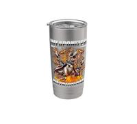Bootleg T-Rex Patriotismo armado 4 de julio Hot Dog Vaso térmico de acero inoxidable de doble pared