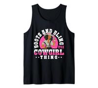 Boots and Bling It’s a Cowgirl Thing Rodeo Gift Camiseta sin Mangas