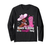 Boots and Bling It's Cowgirl Thing, orgullo del mes de la historia negra Manga Larga
