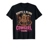 Boots and Bling It's Cowgirl Thing Western Country Melanina Camiseta