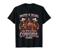 Boots and Bling It's Cowgirl Thing Western Country Melanina Camiseta