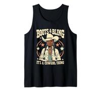 Boots and Bling It's Cowgirl Thing Western Country Melanina Camiseta sin Mangas