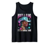 Boots and Bling It's Cowgirl Thing Western Country Melanina Camiseta sin Mangas