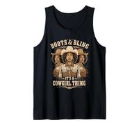 Boots and Bling It's Cowgirl Thing Western Country Melanina Camiseta sin Mangas